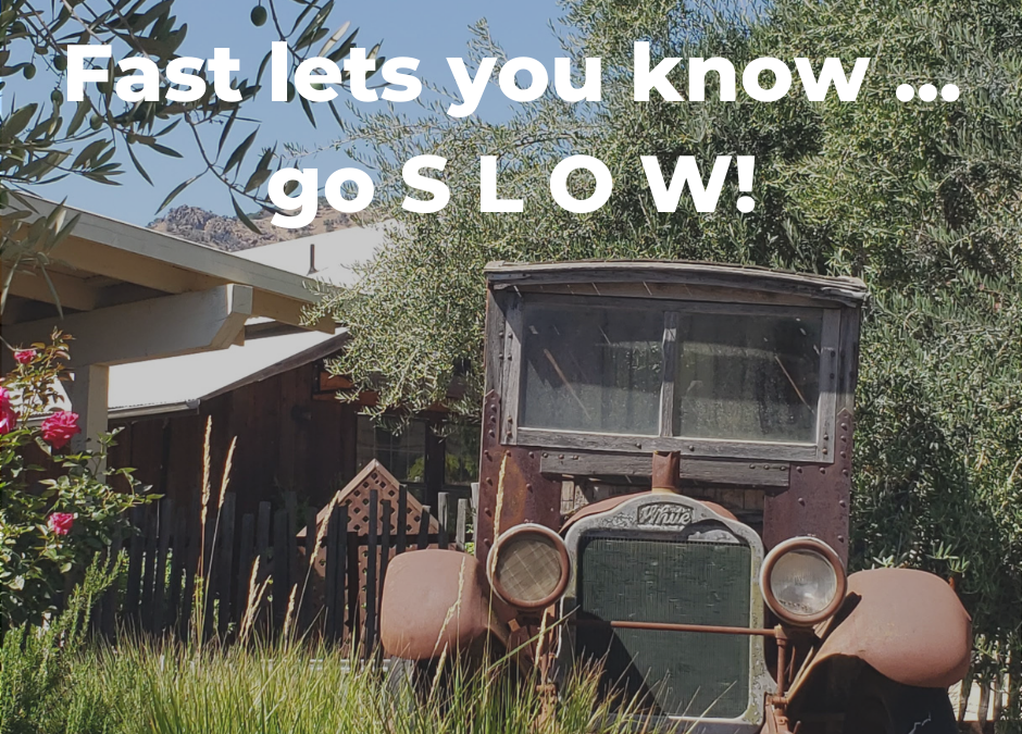 Fast Let’s You Know … Go SLOW!